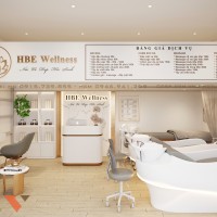 Mẫu thiết kế spa HBE Wellness mang vẻ đẹp hiện đại